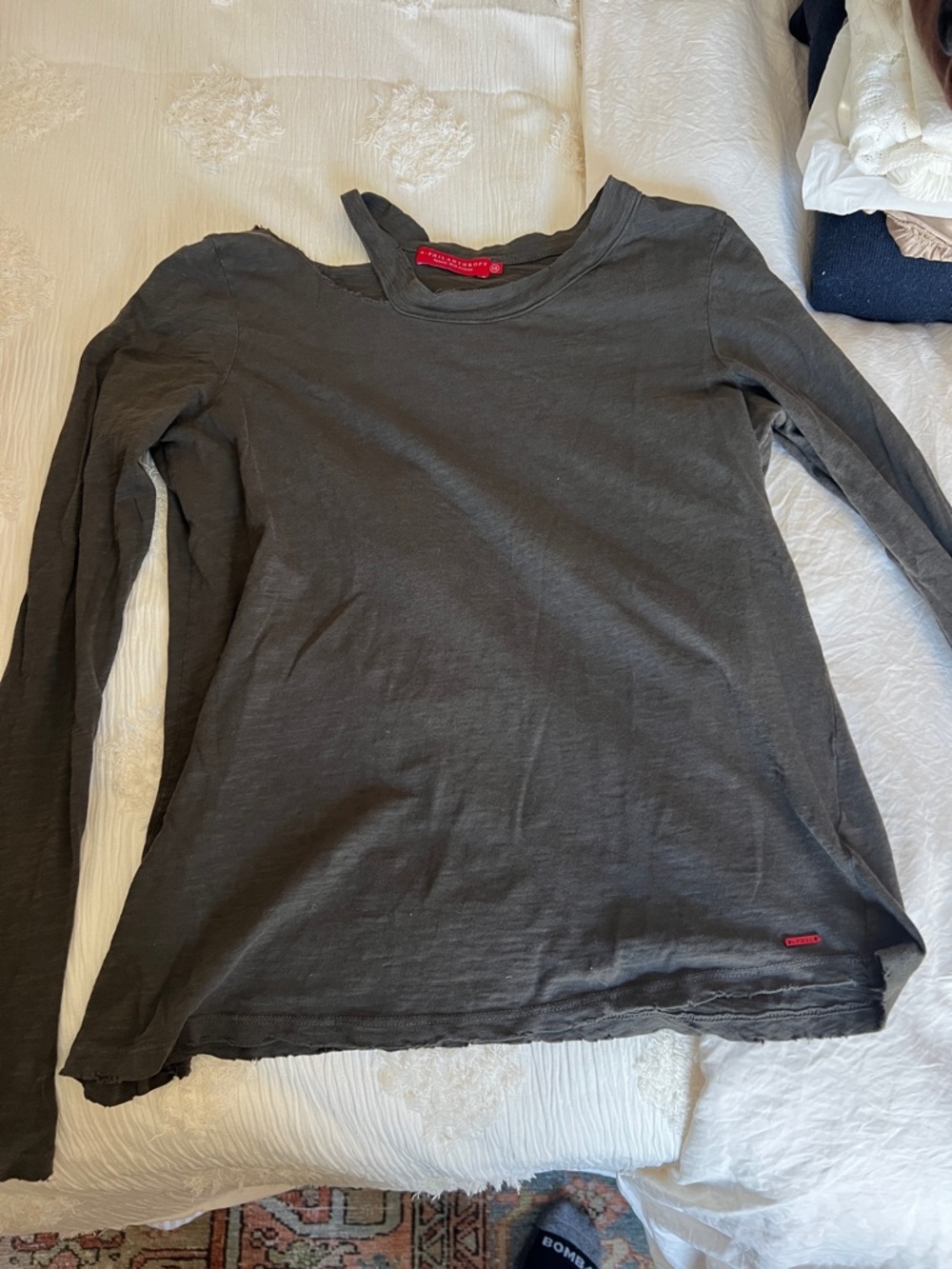 Philanthropy Dark Gray Long Sleeve Tee